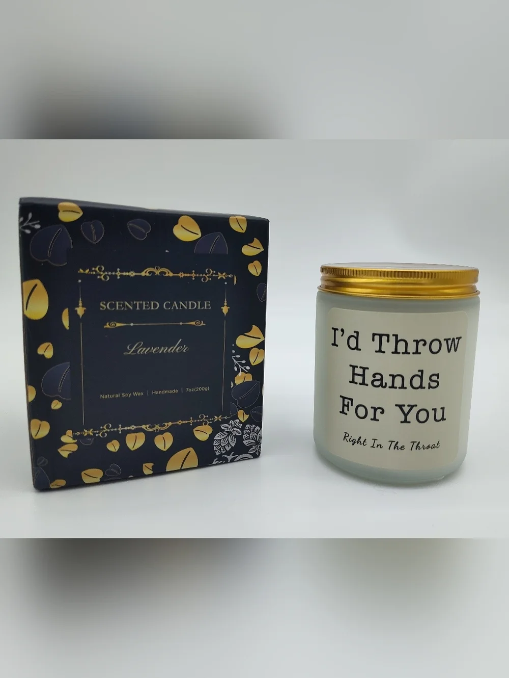 Funny Candle I’d Throw Hands For You Lavender Soy Gift Sassy Humor 7oz